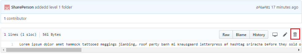 Delete a file on GitHub