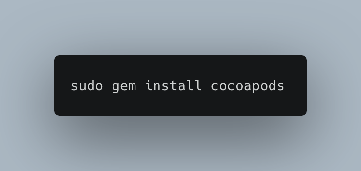 Install Cocoa Pods